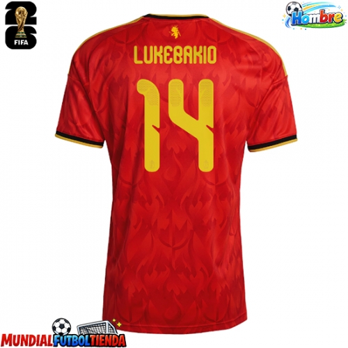 Camiseta Bélgica Dodi Lukebakio #14 Primera Equipación Replica Mundial 2026 mangas cortas